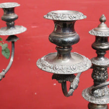 Load image into Gallery viewer, Pair Antique Sheffield Plate Candelabra Silver Plate Candle Holders. B12964