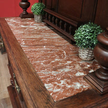 Load image into Gallery viewer, x SOLD Antique French Oak, Brass and Marble Sideboard, Hall Cabinet or Cupboard or Kitchen Dresser. B11463