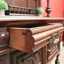 Load image into Gallery viewer, x SOLD Antique French Oak, Brass and Marble Sideboard, Hall Cabinet or Cupboard or Kitchen Dresser. B11463