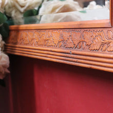 Load image into Gallery viewer, Antique Oak Wall Mirror Bevelled Glass Carved Leaves and Acorns. B12965