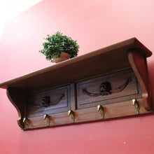 Load image into Gallery viewer, x SOLD Antique French Coat Rack with Brass Horse-Head Hooks and Carved Lion Faces. B11328