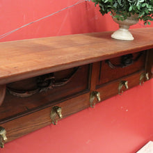 Load image into Gallery viewer, x SOLD Antique French Coat Rack with Brass Horse-Head Hooks and Carved Lion Faces. B11328