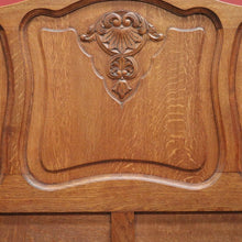Load image into Gallery viewer, x SOLD Antique French Oak Double Bed, Headboard, Foot, Side Rails. Fits Double bed Mattress. B12033