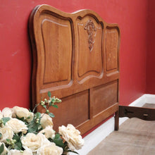 Load image into Gallery viewer, x SOLD Antique French Oak Double Bed, Headboard, Foot, Side Rails. Fits Double bed Mattress. B12033