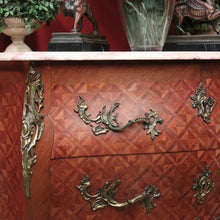 Load image into Gallery viewer, x SOLD Antique Chest of Drawers or Hall Cabinet, French Walnut, Brass and Marble Top Chest. B11349