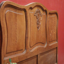 Load image into Gallery viewer, x SOLD Antique French Oak Double Bed, Headboard, Foot, Side Rails. Fits Double bed Mattress. B12033