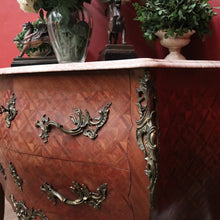 Load image into Gallery viewer, x SOLD Antique Chest of Drawers or Hall Cabinet, French Walnut, Brass and Marble Top Chest. B11349