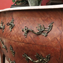 Load image into Gallery viewer, x SOLD Antique Chest of Drawers or Hall Cabinet, French Walnut, Brass and Marble Top Chest. B11349