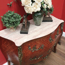 Load image into Gallery viewer, x SOLD Antique Chest of Drawers or Hall Cabinet, French Walnut, Brass and Marble Top Chest. B11349
