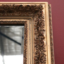 Load image into Gallery viewer, x SOLD Vintage Rectangle Gilt Framed Bevelled Edge Mirror, Wall Hanging Mirror B12098