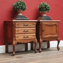 Load image into Gallery viewer, x SOLD Pair of Antique French Oak Bedside Cabinet or Lamp or Side Cupboards. B11448
