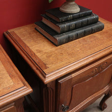 Load image into Gallery viewer, x SOLD Pair of Antique French Oak Bedside Cabinet or Lamp or Side Cupboards. B11448