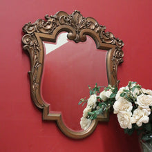 Load image into Gallery viewer, x SOLD Antique Mirror, French Gilt Framed Bevelled Edge Wall Mirror, Shield-shaped. B11309