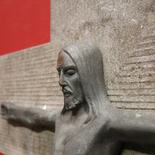 Load image into Gallery viewer, x SOLD Bluestone Cross or Crucifix with Bronze Statue of Jesus. B12119