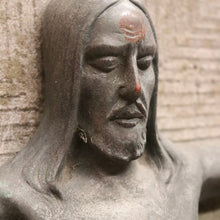 Load image into Gallery viewer, x SOLD Bluestone Cross or Crucifix with Bronze Statue of Jesus. B12119