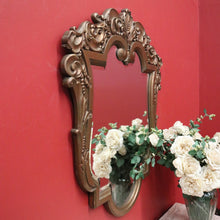 Load image into Gallery viewer, x SOLD Antique Mirror, French Gilt Framed Bevelled Edge Wall Mirror, Shield-shaped. B11309