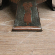 Load image into Gallery viewer, x SOLD WWI Trench Artwork/Art Shell Casing, Umbrella Holder or Door Stop. German Helmet with Eagle. B11339