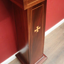 Load image into Gallery viewer, x SOLD Antique French Mahogany Church Pedestal, Statue Holder, Lectern, Pulpit. B12115