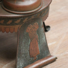 Load image into Gallery viewer, x SOLD WWI Trench Artwork/Art Shell Casing, Umbrella Holder or Door Stop. German Helmet with Eagle. B11339