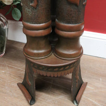 Load image into Gallery viewer, x SOLD WWI Trench Artwork/Art Shell Casing, Umbrella Holder or Door Stop. German Helmet with Eagle. B11339