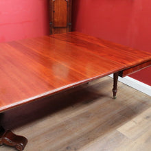 Load image into Gallery viewer, Antique English Mahogany Dining Table 4 Leaves Pedestal Base c1880. B12973