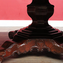Load image into Gallery viewer, Antique English Mahogany Dining Table 4 Leaves Pedestal Base c1880. B12973