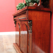 Load image into Gallery viewer, Antique English Mahogany Hall Cabinet or Cupboard with Storage and a Drawer. B12559