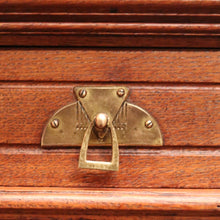 Load image into Gallery viewer, x SOLD Antique French Oak and Marble Bedside Tables or Cupboards, Lamp side Tables. B12113