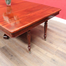 Load image into Gallery viewer, Antique English Mahogany Dining Table 4 Leaves Pedestal Base c1880. B12973