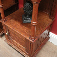 Load image into Gallery viewer, x SOLD Antique French Oak and Marble Bedside Tables or Cupboards, Lamp side Tables. B12113