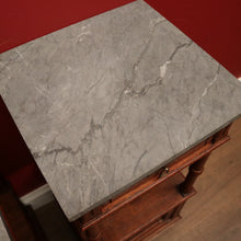 Load image into Gallery viewer, x SOLD Antique French Oak and Marble Bedside Tables or Cupboards, Lamp side Tables. B12113