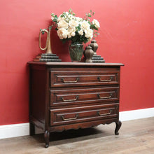 Load image into Gallery viewer, x SOLD French Oak Chest of Drawers – Brass Handles, Shaped Apron, Lovely Patina. B12554