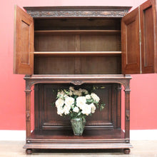 Load image into Gallery viewer, Antique French Wine Cabinet, Gothic Sacrament Cabinet, Alcohol Storage Cupboard. B11466