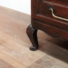 Load image into Gallery viewer, x SOLD French Oak Chest of Drawers – Brass Handles, Shaped Apron, Lovely Patina. B12554