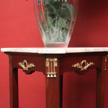 Load image into Gallery viewer, Antique French Mahogany & Marble Jardiniere Stand, Planter or Statue Stand with Gilt Brass Mounts. B12114