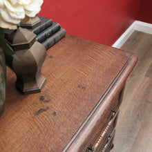 Load image into Gallery viewer, x SOLD French Oak Chest of Drawers – Brass Handles, Shaped Apron, Lovely Patina. B12554