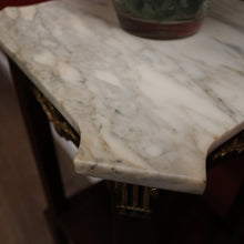 Load image into Gallery viewer, Antique French Mahogany & Marble Jardiniere Stand, Planter or Statue Stand with Gilt Brass Mounts. B12114