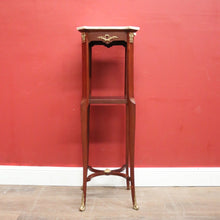 Load image into Gallery viewer, Antique French Mahogany & Marble Jardiniere Stand, Planter or Statue Stand with Gilt Brass Mounts. B12114