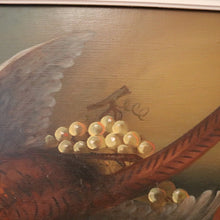 Load image into Gallery viewer, x SOLD Framed Oil on Canvas, Still Life, Pheasant, Lobster, Fruit, Banquet, Oil Painting. B11334