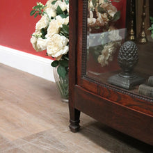 Load image into Gallery viewer, x SOLD Antique French Oak and Curved Glass Door China Cabinet or Display Cupboard. B12095