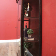Load image into Gallery viewer, x SOLD Antique French Oak and Curved Glass Door China Cabinet or Display Cupboard. B12095