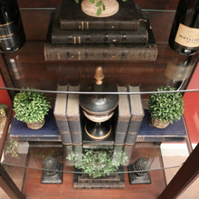 Load image into Gallery viewer, x SOLD Antique French Oak and Curved Glass Door China Cabinet or Display Cupboard. B12095