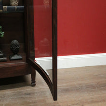 Load image into Gallery viewer, x SOLD Antique French Oak and Curved Glass Door China Cabinet or Display Cupboard. B12095
