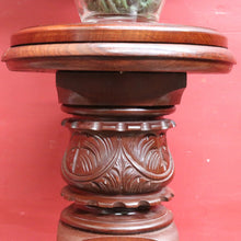 Load image into Gallery viewer, Vintage Oak Pedestal Jardiniere Carved Victorian Style Stand. B12967
