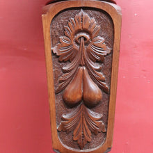 Load image into Gallery viewer, Vintage Oak Pedestal Jardiniere Carved Victorian Style Stand. B12967