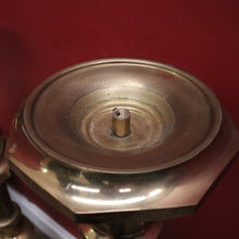 Load image into Gallery viewer, x SOLD Pair of Antique French Gothic Church Brass Gothic Candlestick Holders. B12109