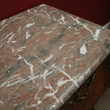 Load image into Gallery viewer, Antique French Walnut and Marble Chest of Drawers or Hall Way Cabinet, Gilt Brass Mounts and Handles. B12087