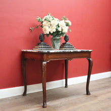 Load image into Gallery viewer, x SOLD Antique French Walnut and Marble Top Centre Table, Console Table, Hall Table or Desk. B12084