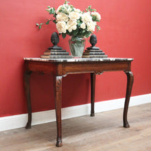 Load image into Gallery viewer, x SOLD Antique French Walnut and Marble Top Centre Table, Console Table, Hall Table or Desk. B12084