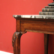 Load image into Gallery viewer, x SOLD Antique French Walnut and Marble Top Centre Table, Console Table, Hall Table or Desk. B12084